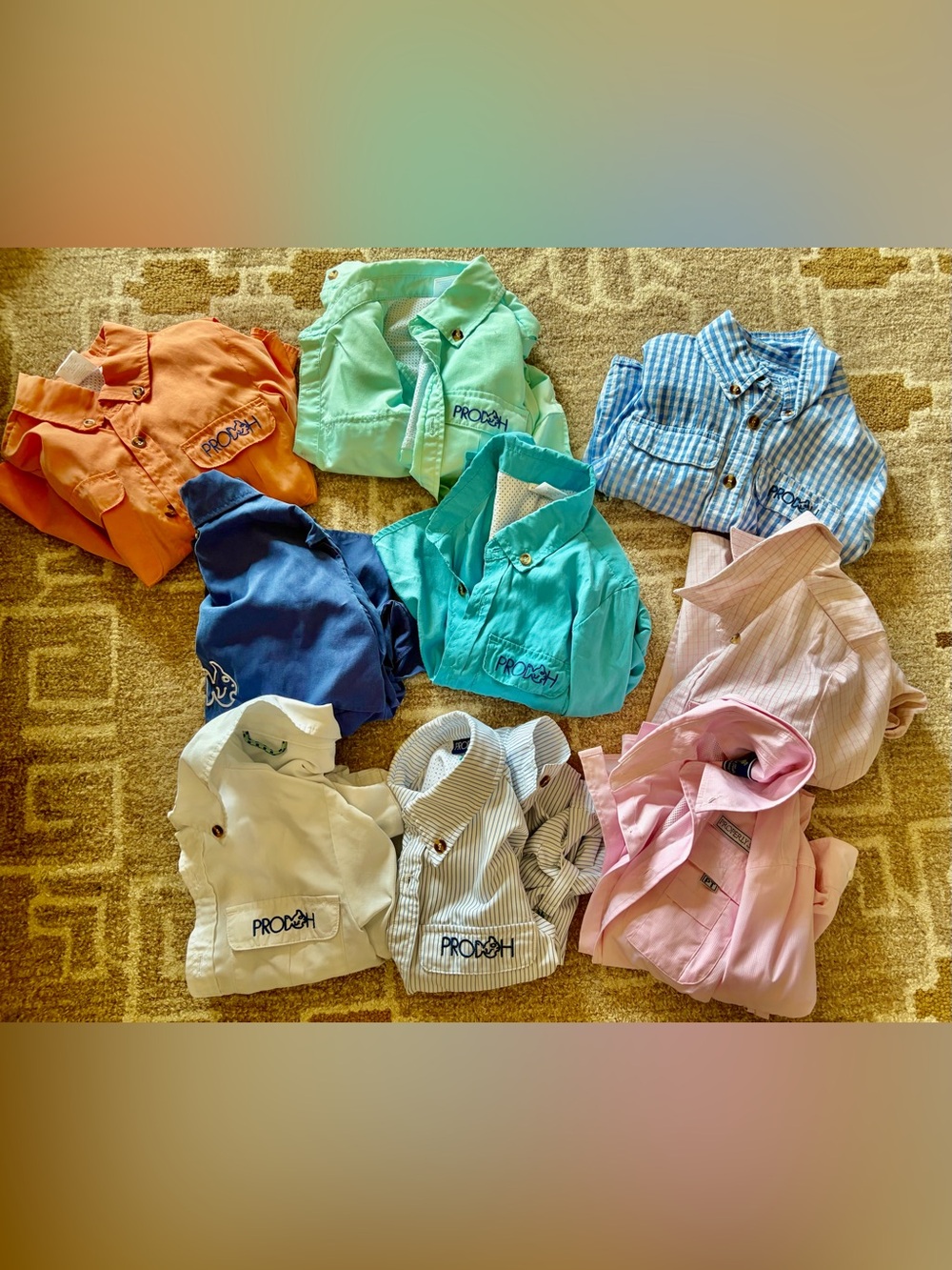 Prodoh  Kids Button-Down Shirt - Multi-Color Pack 9 total